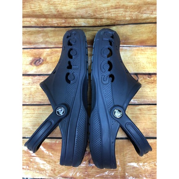 Crocs Baya Logo Clogs Blue Slip On Shoes Waterproof Sandals Mens 11 (G6O) - Picture 5 of 10